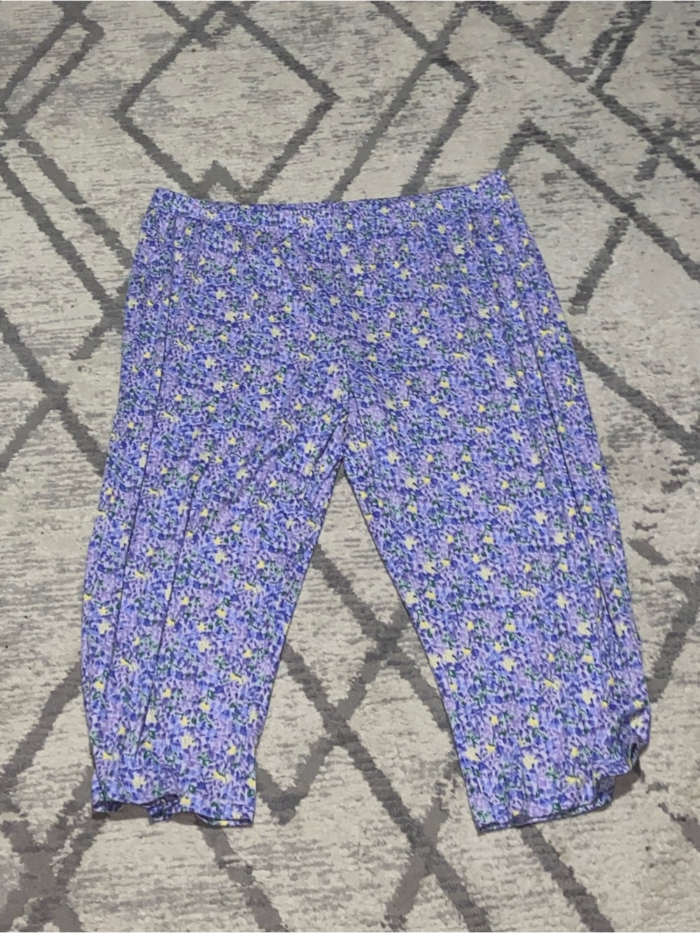 Carisma Lavender Floral Capri Sleep Pants